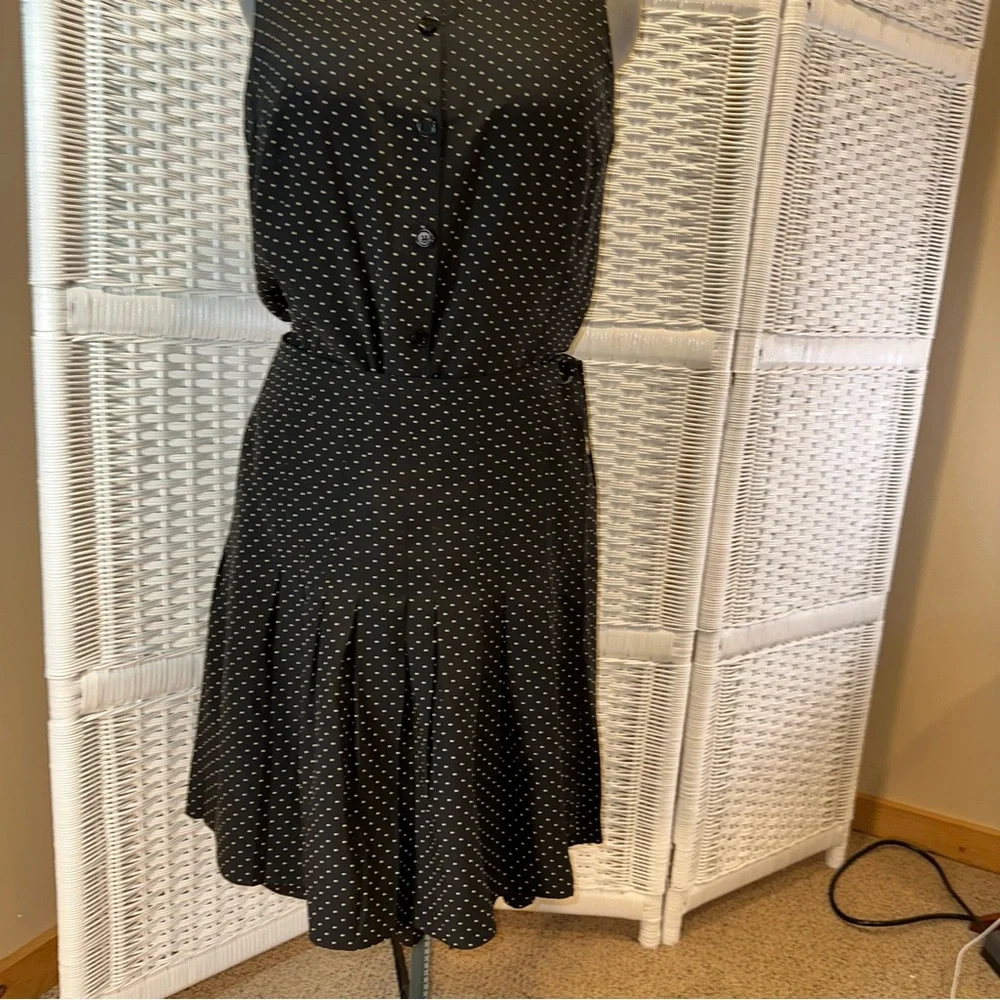 AKRIS punto Silk Polka Dot Sleeveless Dress size 12 - Picture 3 of 13